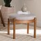 Baxton Studio Iliana Japandi Greyish Beige Fabric and Walnut Brown Finished Wood Ottoman Footstool 233-13165-ZORO - alternate 6